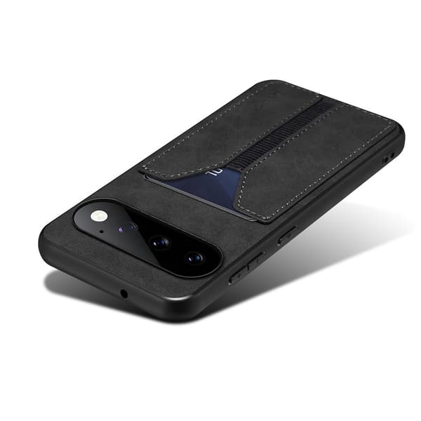 SKALO DENIOR PU-læder Kortholder Cover til Google Pixel 11 Pro - Sort