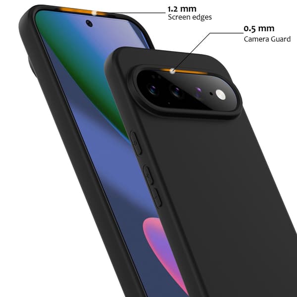 SKALO Ultratyndt Silikonecover til Google Pixel 11 - Sort