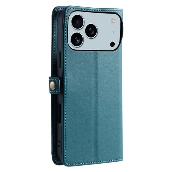 SKALO PU-Läder Envelope Plånboksfodral för iPhone 18 Pro Max - Grön