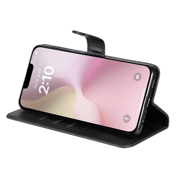 SKALO Klassisk lynlås Flip Cover til iPhone 17e - Sort