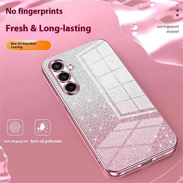SKALO Electroplating Glitter Cover til Samsung Galaxy S26 - Blå
