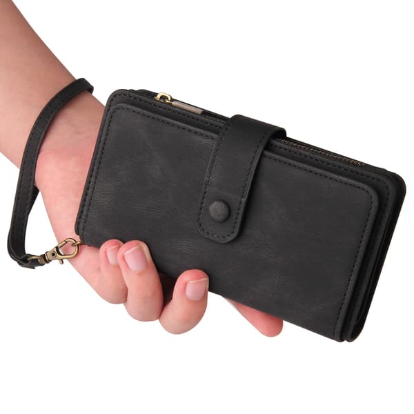SKALO KT-2 Big Wallet 17-RUM Flip Cover til iPhone 18 Pro - Sort
