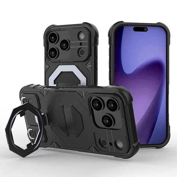 SKALO Armor Matrix Cover til iPhone 18 Pro - Sort