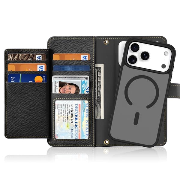 DUX DUCIS Lawa Series Plånboksfodral för iPhone 18 Pro Max - Svart