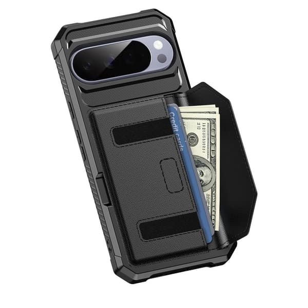 SKALO Armor Kortholder Cover til Google Pixel 11 Pro XL - Sort
