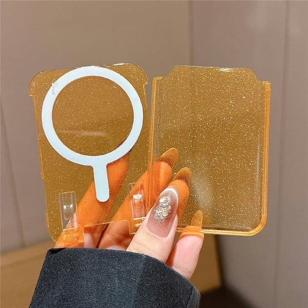 SKALO Magnetisk Kortholder Glitter Design - Sort
