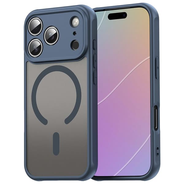 SKALO Mat Hybrid Cover til iPhone 18 Pro - Blå