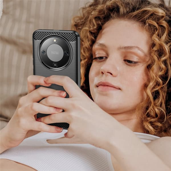 SKALO Armor Carbon Cover til Honor Magic8 Lite - Sort