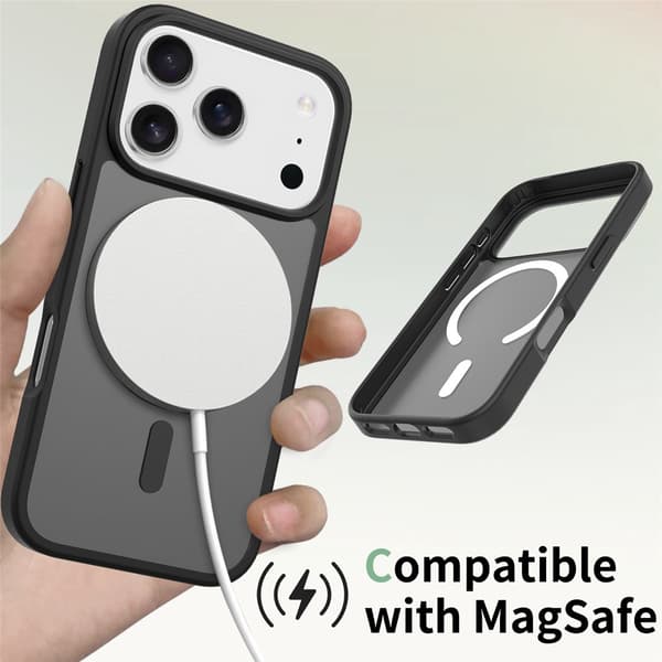 SKALO Skin-touch Hybrid Cover til iPhone 18 Pro - Sort