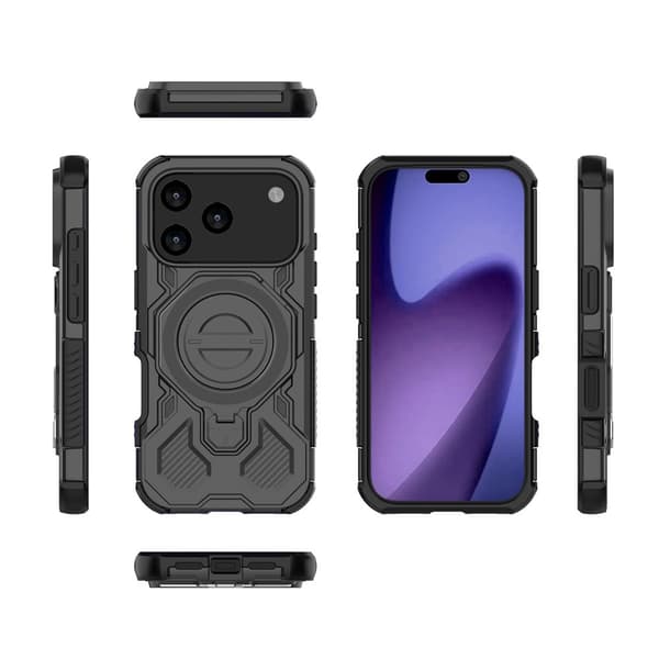 SKALO Armor Roterbar Ring Skal för iPhone 18 Pro Max - Svart