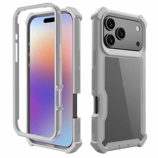 SKALO Robust Hjørnebeskyttelse Cover til iPhone 18 Pro Max - Grå