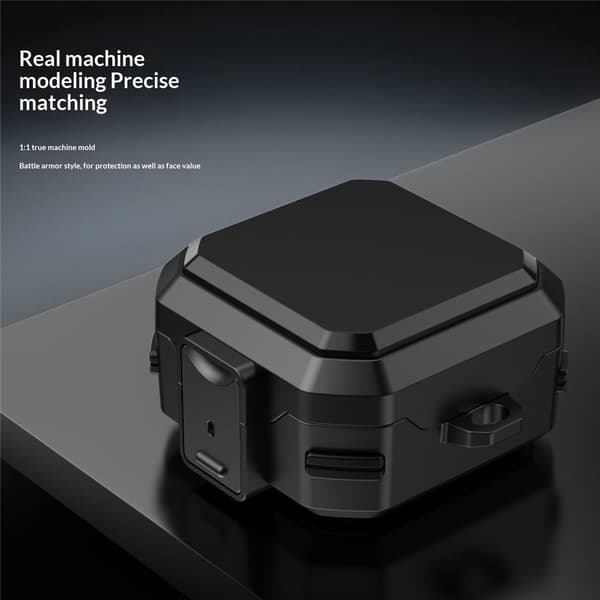 SKALO Shockproof Armor Cover til Samsung Galaxy Buds4 - Sort