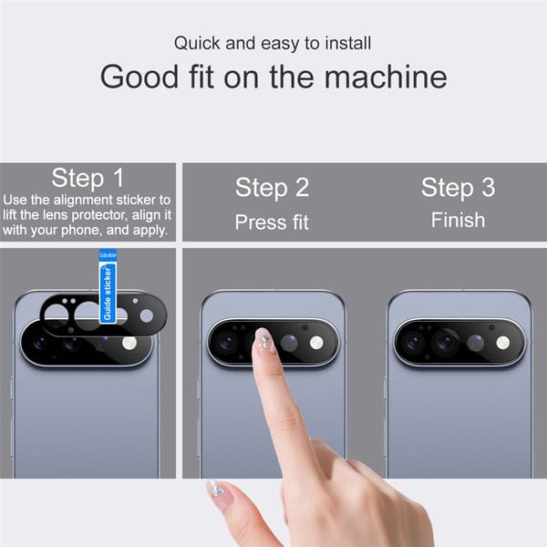 IMAK Kamerabeskyttelse af hærdet glas til Google Pixel 11 Pro - Sort