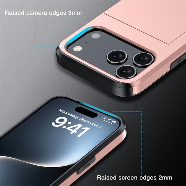 SKALO Armor Kortholder Cover til iPhone 18 Pro Max - Grøn