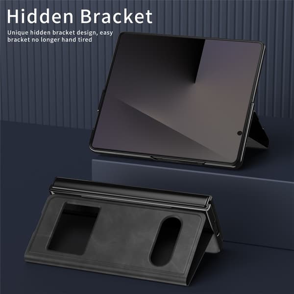 SKALO Samsung Z Fold7 PU-Læder Window Cover - Sort
