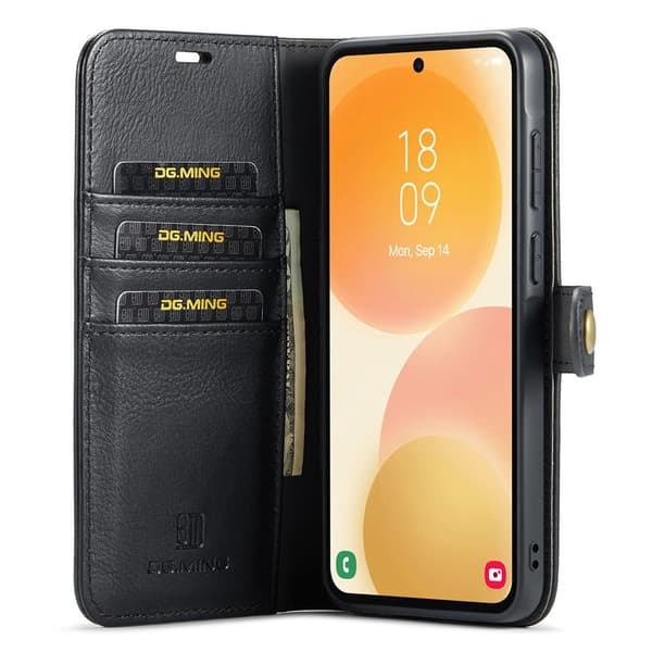 DG MING 2-i-1 Magnet Flip Cover til Samsung Galaxy A57 5G - Sort
