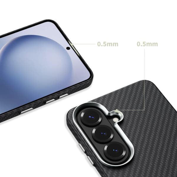 Tech-Protect Ion Carbon MagSafe Cover til Samsung Galaxy S26 - Sort/Sølv