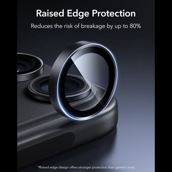ESR Armorite Camera Protector Kameraskydd i Härdat glas för iPhone 18 Pro Max - Svart