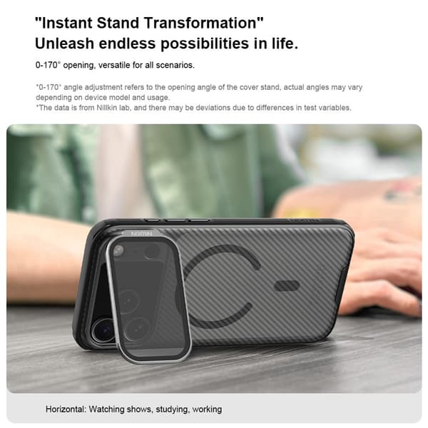 NILLKIN Camshield Prop Magnetic Series Cover til iPhone 18 Pro Max - Sort