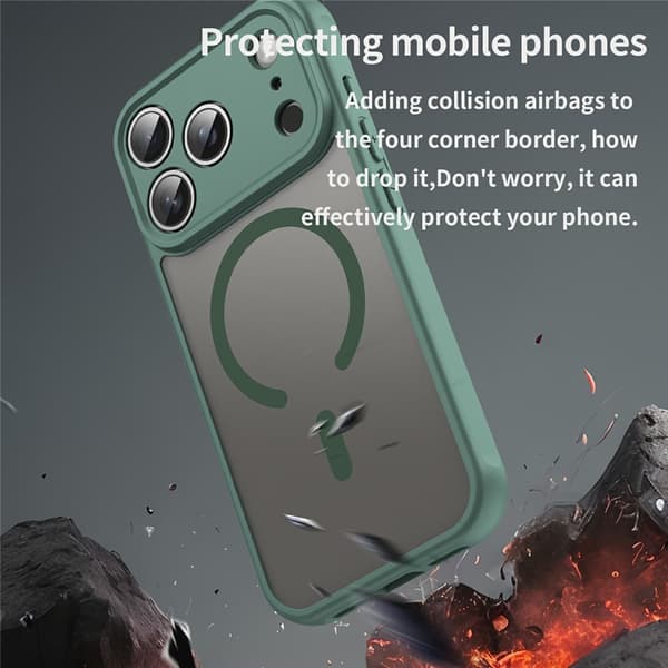 SKALO Mat Hybrid Cover til iPhone 18 Pro Max - Grøn