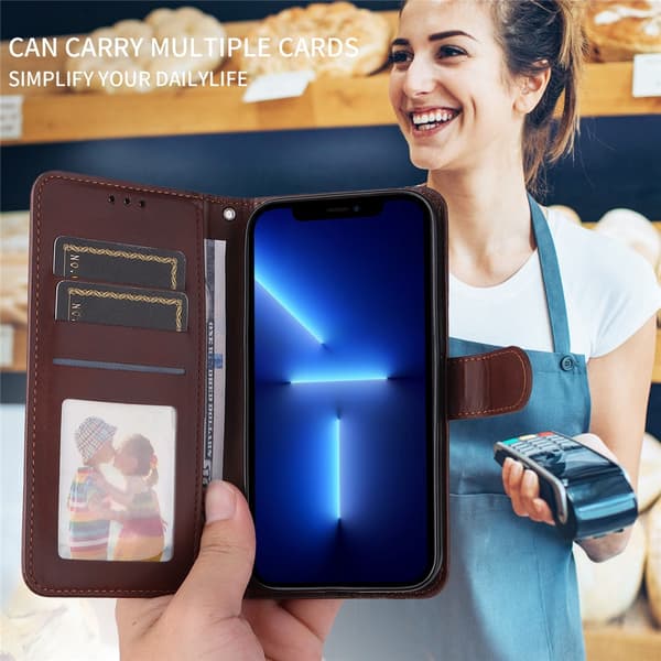 SKALO PU-läder Plånboksfodral för iPhone 18 Pro Max