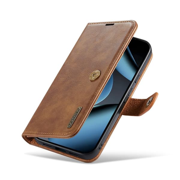 DG MING 2-i-1 Magnet Flip Cover til Google Pixel 11 Pro - Brun