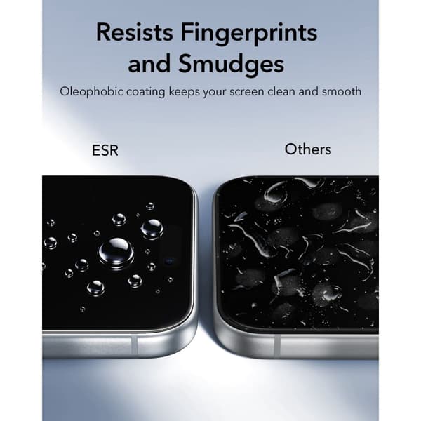 2-PACK ESR UltraFit Classic Tempered Glass Skærmbeskyttelse til iPhone 18 Pro Max - Sort
