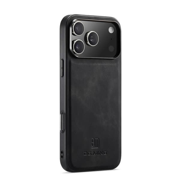 DG MING Premium PU-læder Hybrid Cover til iPhone 18 Pro Max - Sort