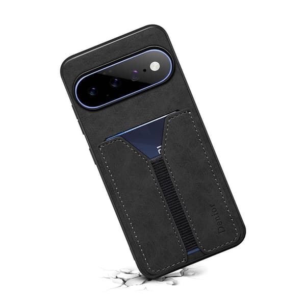 SKALO DENIOR PU-læder Kortholder Cover til Google Pixel 11 - Sort
