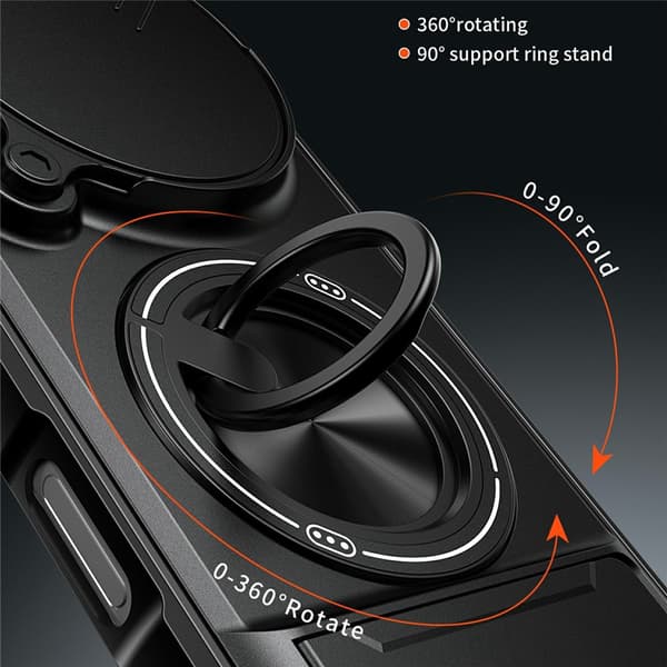 SKALO Kameraslider Ring/Stativ Cover til Honor Magic8 Pro - Sort
