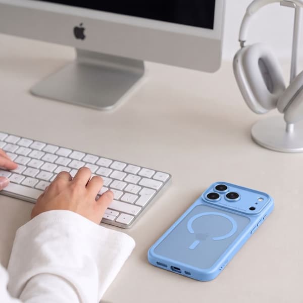 Tech-Protect MagPeak MagSafe CC Cover til iPhone 18 Pro Max - Lyseblå