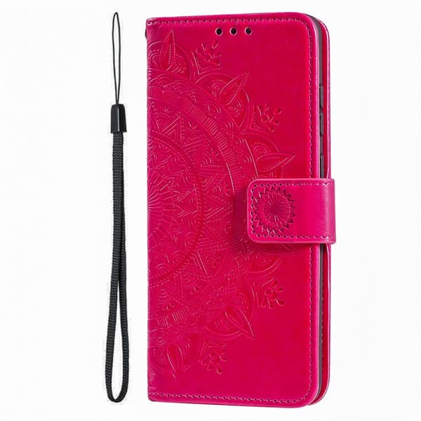 SKALO Mandala Flip Cover til iPhone 18 Pro - Cerise