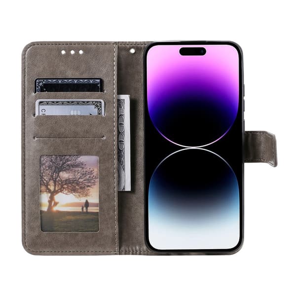 SKALO Mandala Flip Cover til iPhone 18 Pro Max - Grå
