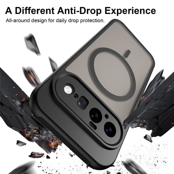 SKALO Mat Hybrid Cover til Google Pixel 11 Pro XL - Sort