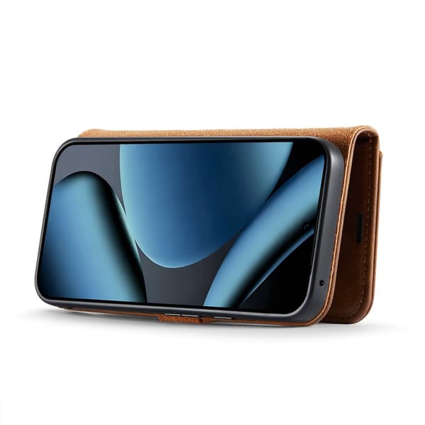 DG MING 2-i-1 Magnet Flip Cover til Google Pixel 11 Pro - Brun