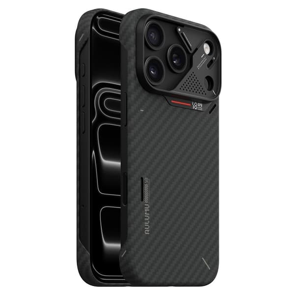 AULUMU Aramid Fiber Cover til iPhone 18 Pro - Sort