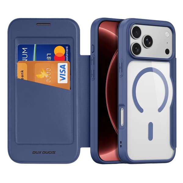 DUX DUCIS Skin X Pro Plånbok för iPhone 18 Pro Max - Blå