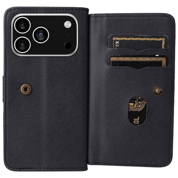 SKALO KT 10-FACK Flip Cover til iPhone 18 Pro Max - Sort