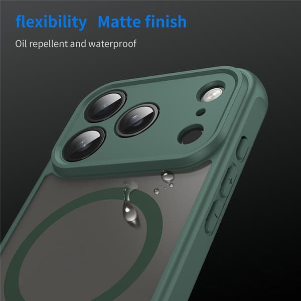 SKALO Mat Hybrid Cover til iPhone 18 Pro - Grøn