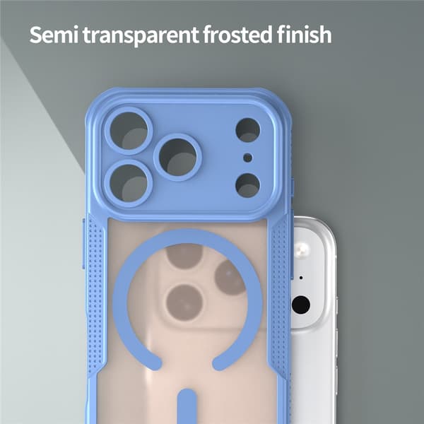 SKALO Armor Hybrid Frosted Cover til iPhone 18 Pro Max - Blå