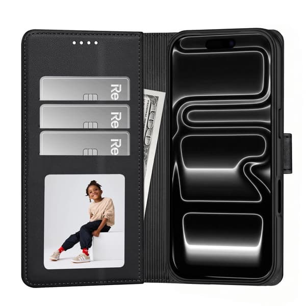 Tech-Protect 2i1 Wallet MagSafe Plånboksfodral/Skal för iPhone 18 Pro Max - Mattsvart