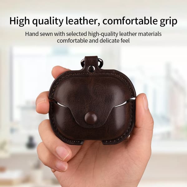 SKALO PU-Läder Fodral för Samsung Galaxy Buds3 - Brun
