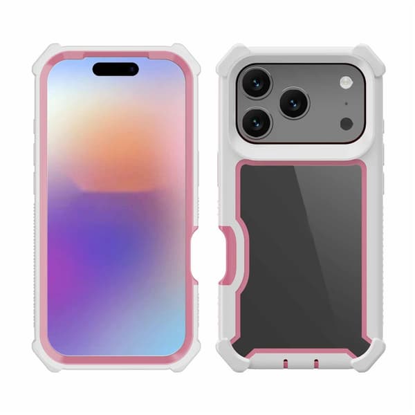 SKALO Robust Hörnskydd Skal för iPhone 18 Pro - Rosa
