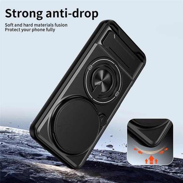 SKALO Kameraslider Ring/Stativ Cover til Honor Magic8 Pro - Sort
