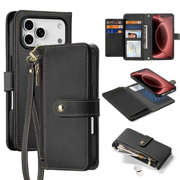 DUX DUCIS Lawa Series Plånboksfodral för iPhone 18 Pro - Svart