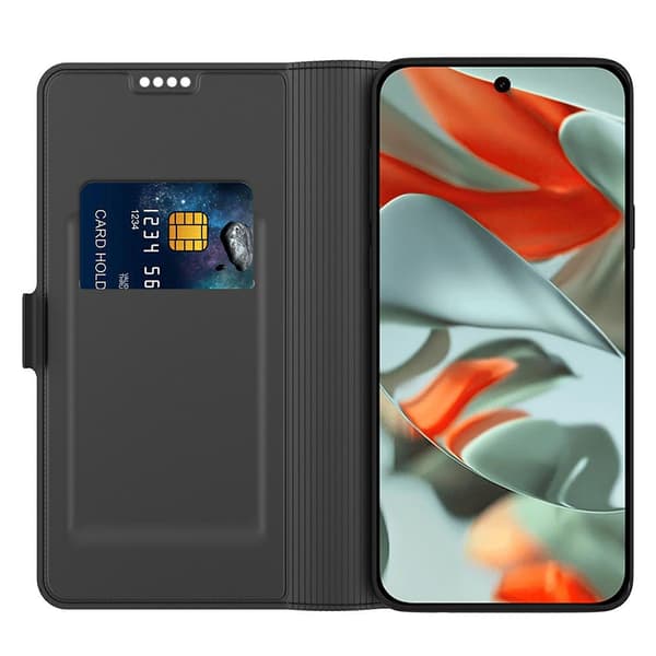 SKALO Ultratyndt design Flip Cover til Google Pixel 11 Pro - Sort