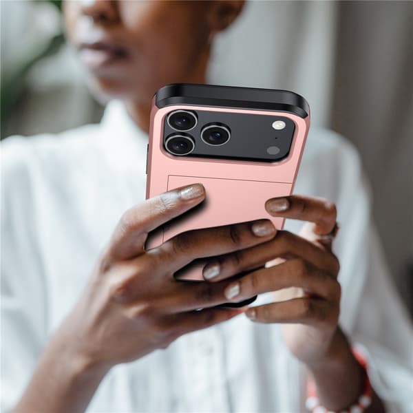 SKALO Armor Kortholder Cover til iPhone 18 Pro Max - Sort