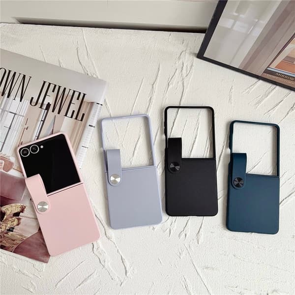 SKALO PU-Læder Loop Cover til Samsung Galaxy Z Flip8 - Sort
