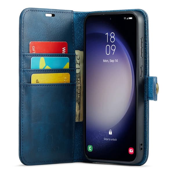 DG MING 2-i-1 Magnet Plånboksfodral för Samsung Galaxy S26+ - Blå