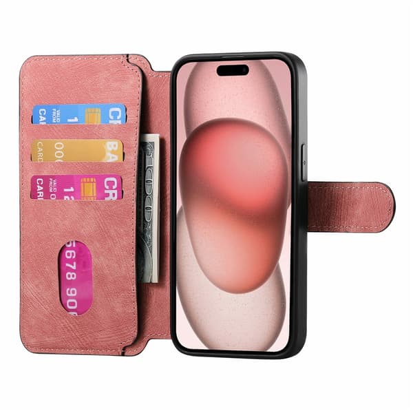 SKALO CASENEO MW-03 Plånboksfodral för iPhone 17 Pro Max - Rosa